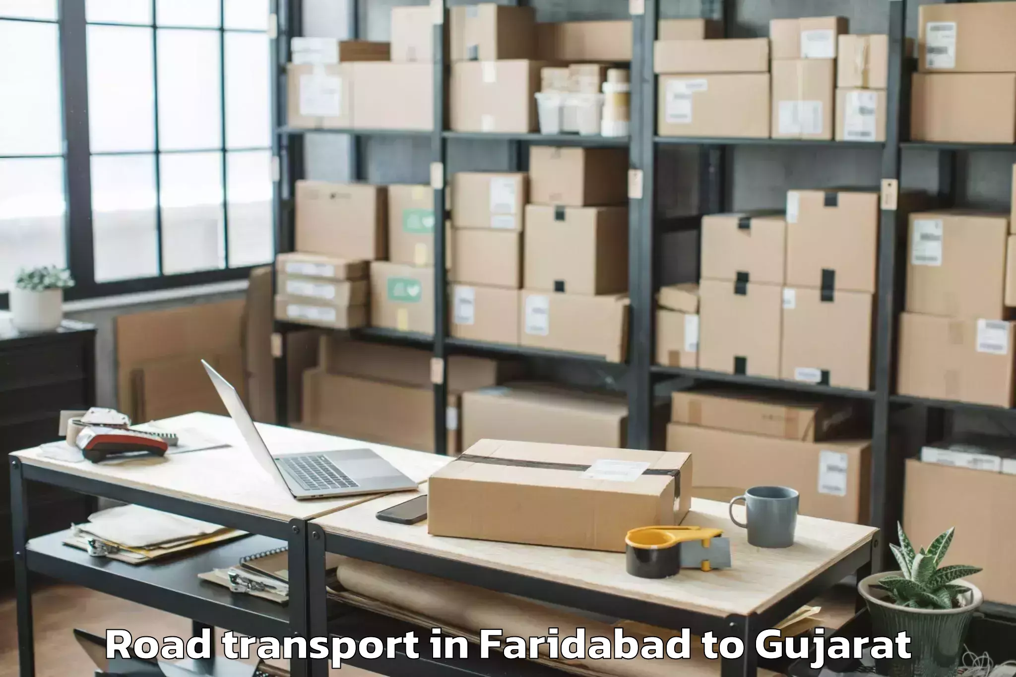 Reliable Faridabad to Jhalod Road Transport